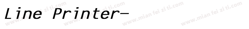Line Printer字体转换